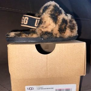 UGG T Fluff yeah slide panther print